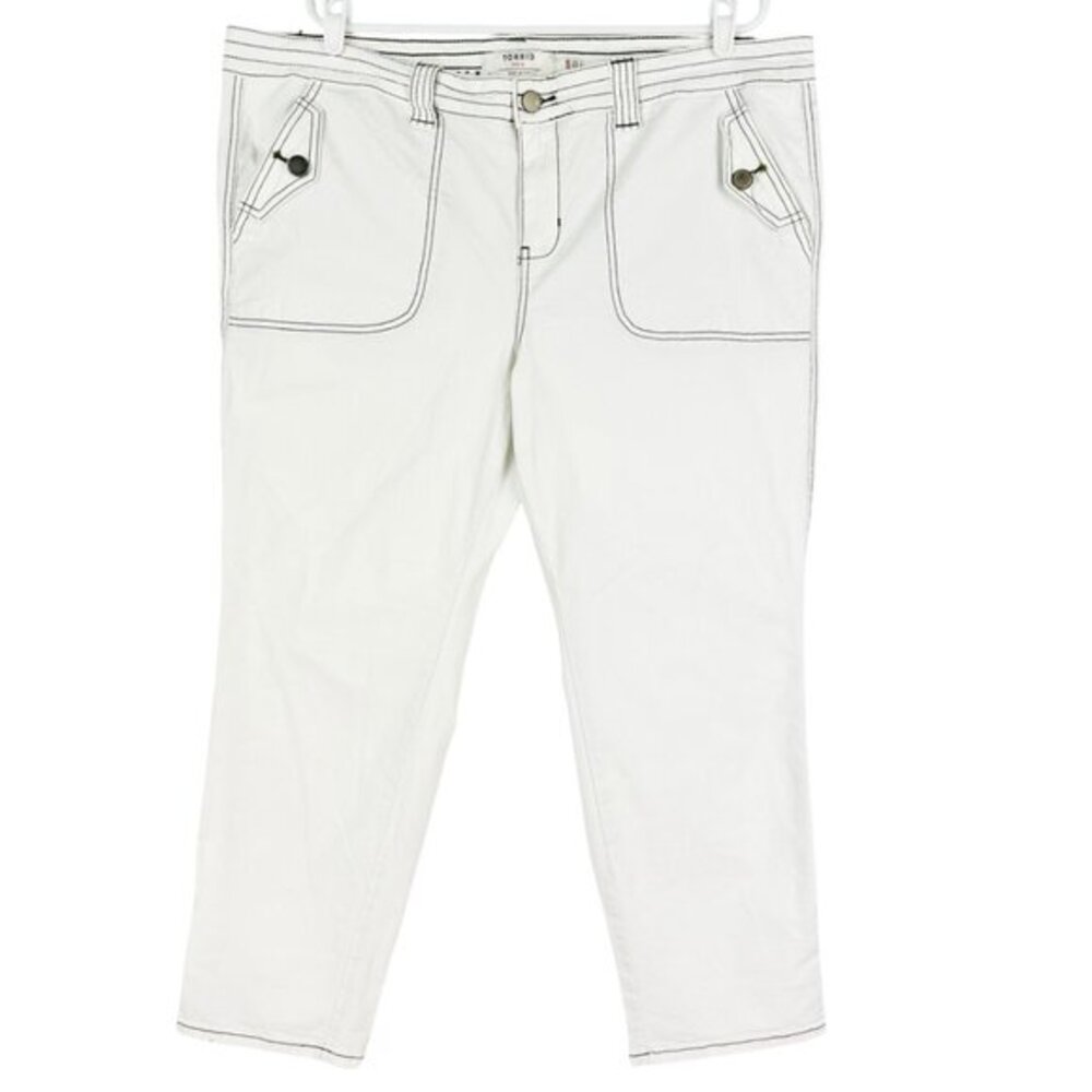 Torrid‎ Denim Women Chalk White Pants Plus Size 20R Contrast Stitch Stretch NWOT